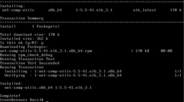 102. Instalacion completa de  depedencia de Zenoss 4.2(net-snmp-utils) desde repositorios base del sistema